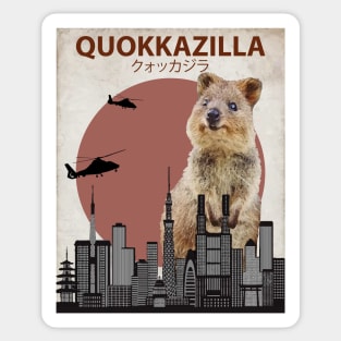 Quokkazilla Quokka Giant Monster Parody Sticker